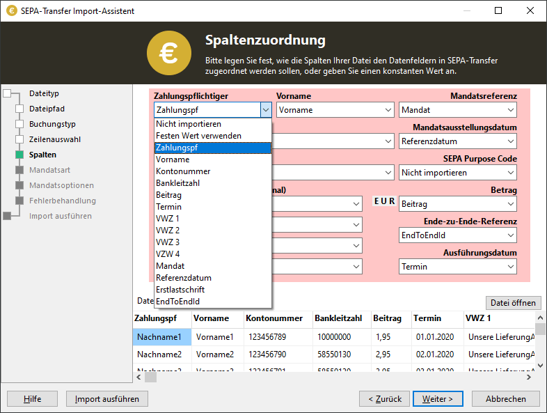 Import-Assistent