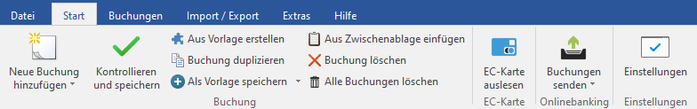 Das Menü "Start"