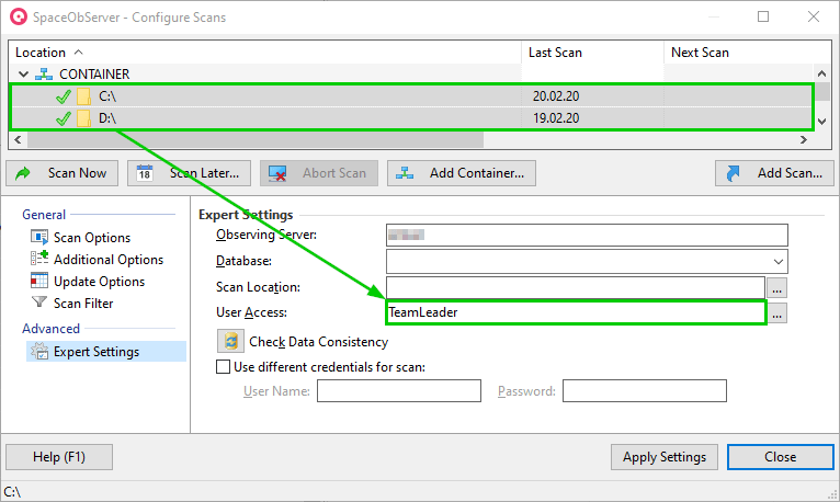 SpaceObServer-WebAccess-Permissions-Container-And-Scans.png