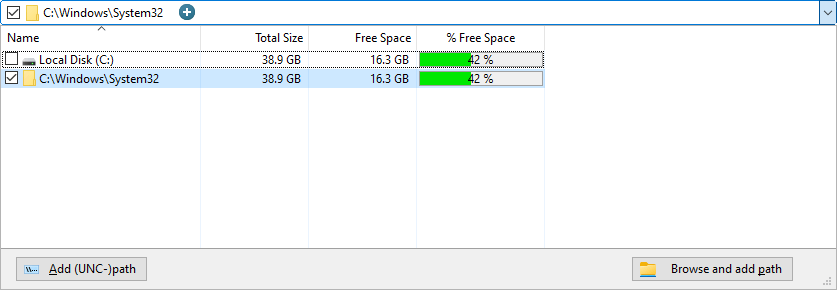 programs like treesize for network drives