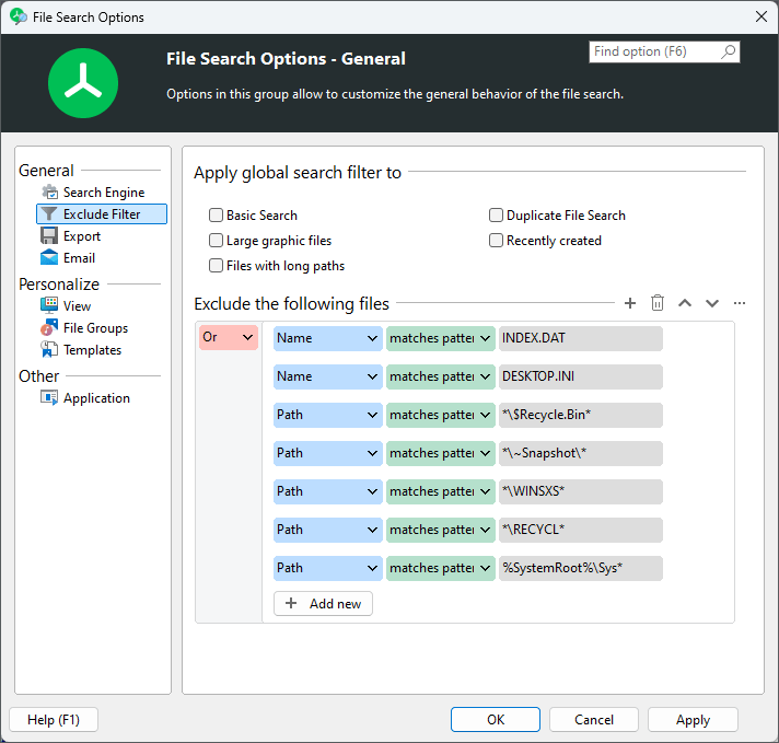 TreeSize-FileSearch_Options_Exclude_Filter