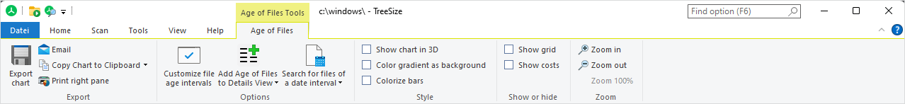 TreeSize-MainWindow_RibbonTab_Age_of_Files