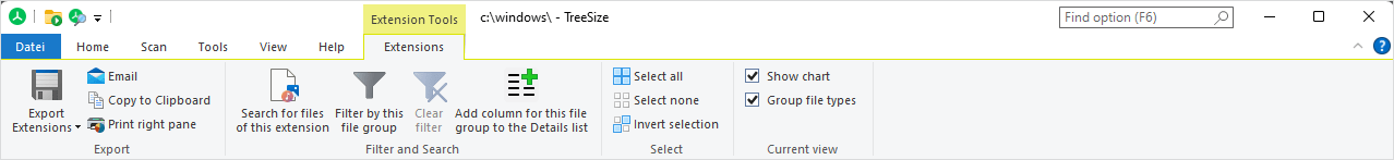 TreeSize-MainWindow_RibbonTab_Extensions