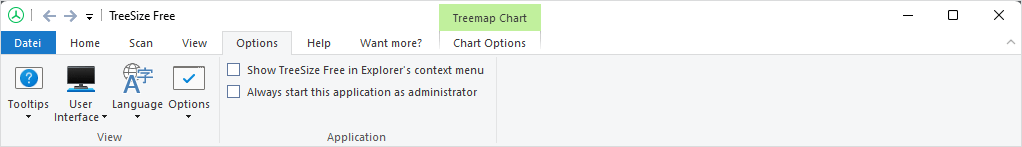 TreeSizeFree-Classic-Ribbon-Options